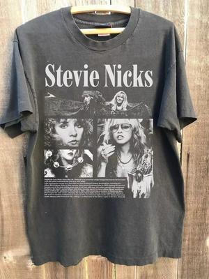 Stevie Nicks Graphic Short Sleeve Charcoal Unisex Tshirt For Men Women S5XL Unisex T-Shirt