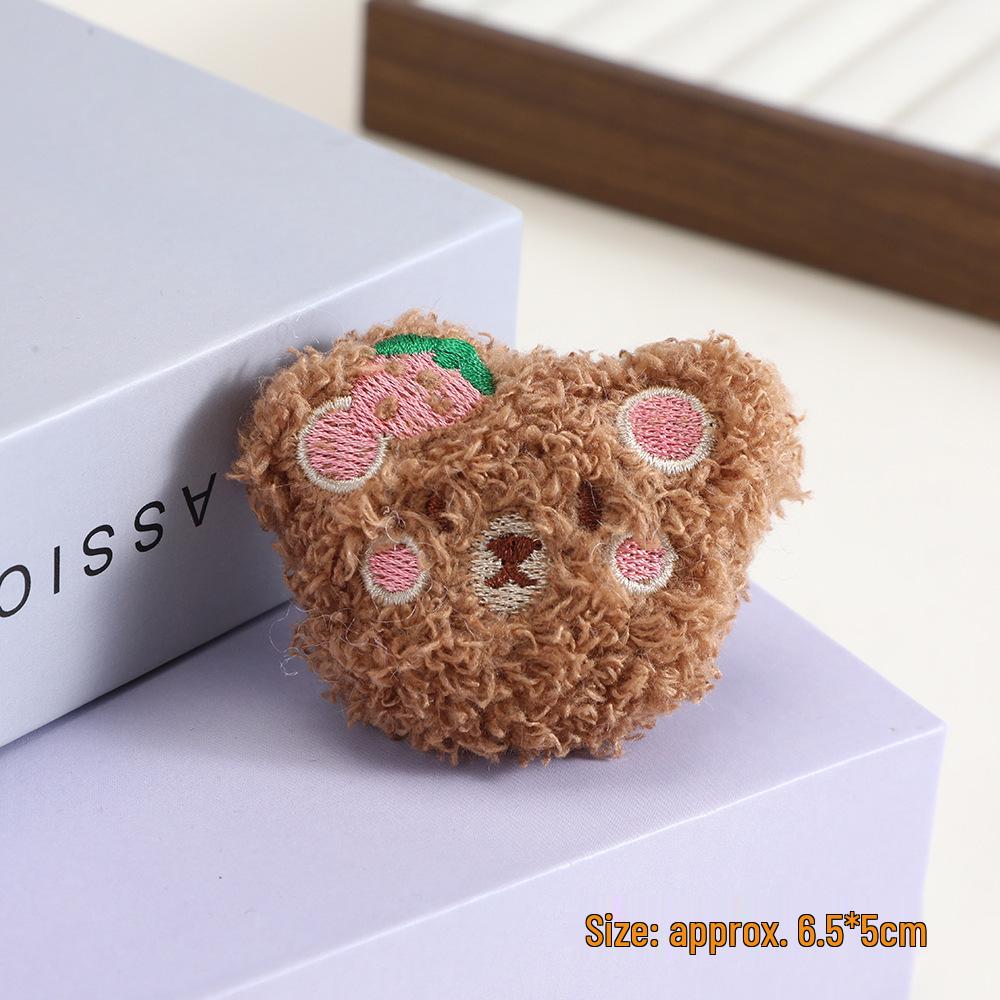 Χαριτωμένο Ιαπωνικό Βελούδινο Αρκουδάκι Καρφίτσα - Κινούμενο Σχέδιο για Τσάντες, Πουλόβερ και Κασκόλ