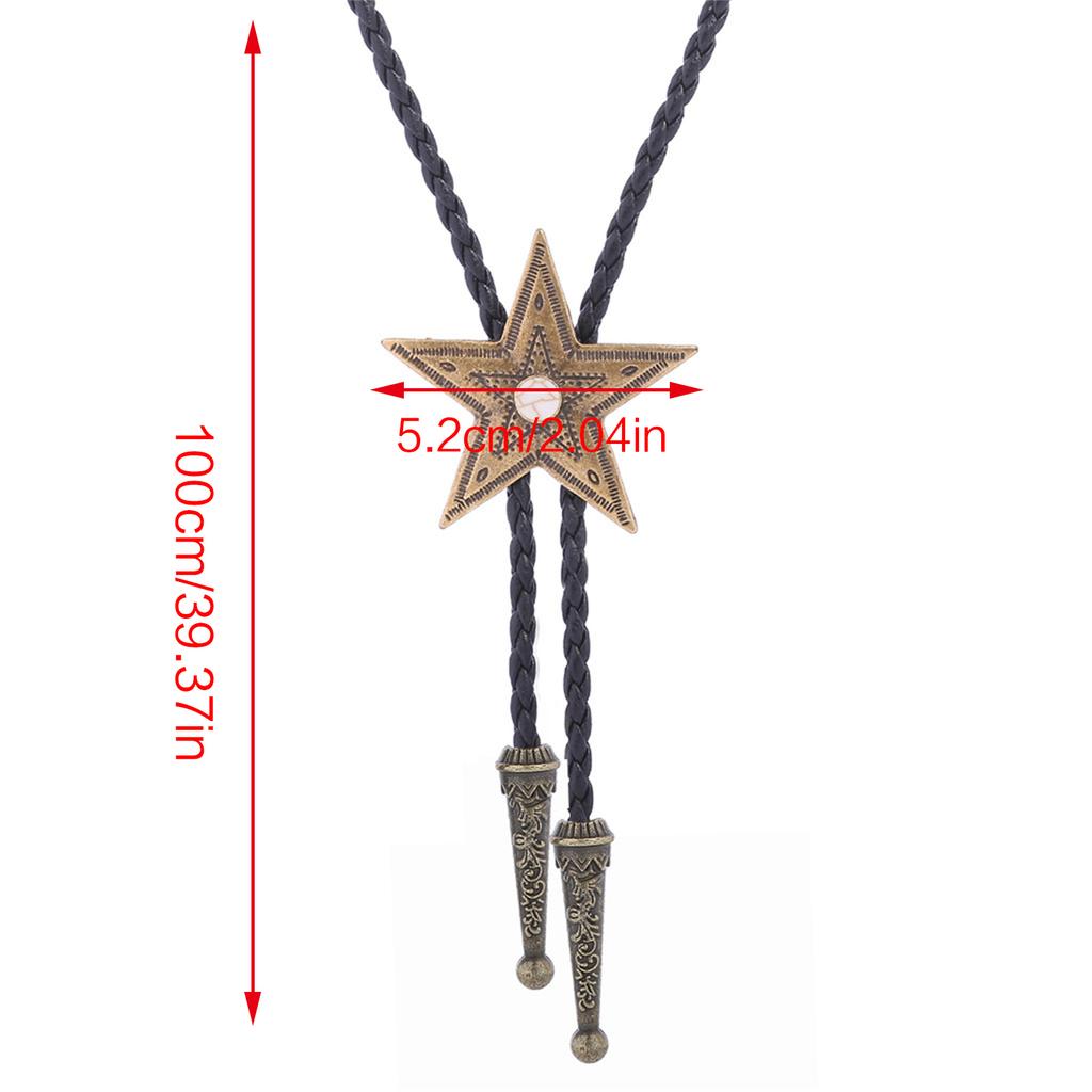 Turquoise Bolo Tie Western Vintage Bolo Tie Star Bolo Tie Cowboy Necktie Natives American Bolo Tie Men Western Bolo Tie