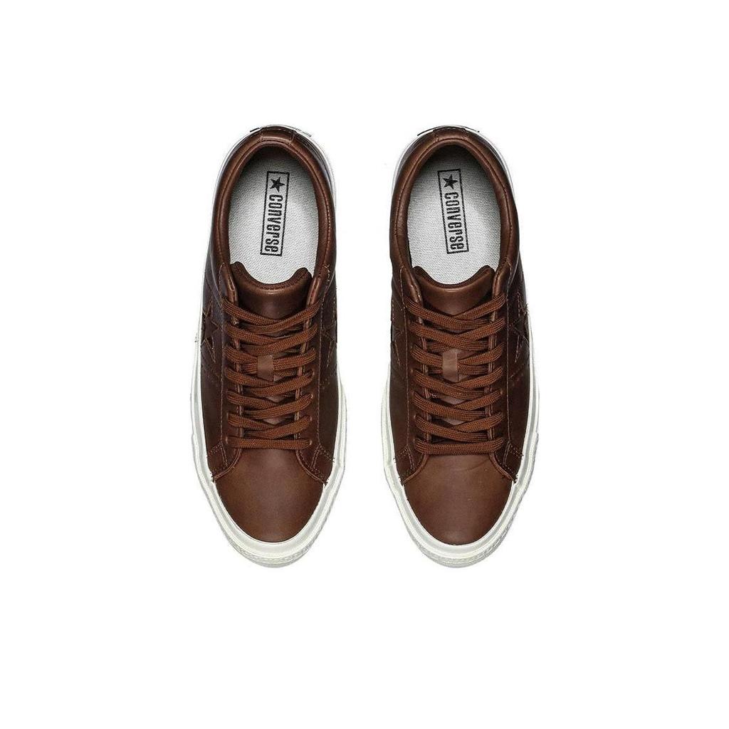 Converse One Star Ochsenleder Rutschfest Leicht Niedrig geschnitten Skate-Schuhe Unisex Sneaker Braun 157744C