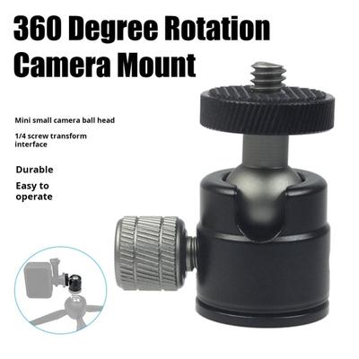 Mini Ball Head for GoPro for Osmo 360 Degree Rotatable Aluminum Alloy 46026 Screw LED Video Light Cell Phone