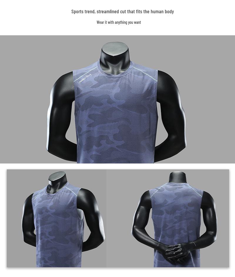Men's Quick-Dry Sleeveless Sports Tank for Summer Training and Basketball