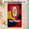 Strandtuch Union Berlin FC Benutzerdefinierter Name Text Personalisierbares Weiches Handtuch für Strand Pool Innenbereich Heimdekoration Geschenk