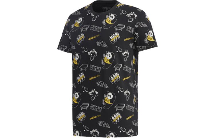 

Adidas Neo T Shirts Men s Black Crew Neck Moderate Straight Fit GK1539 XS