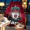 Custom Name Personalized Football Team F.C Print Blankets, Home Decor, Bedroom, Sofa, Camping, Couch, Gifts for Birthday Christmas