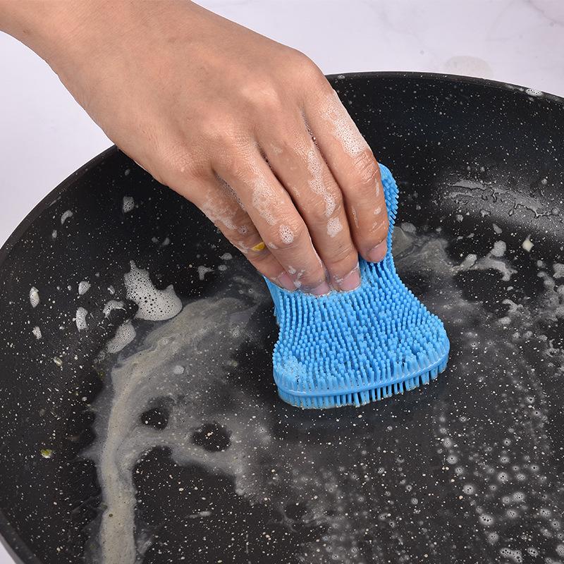 Colorful Heat-Resistant Soap-Style Dishwashing Brush & Multi-Functional Scouring Pad for Pots, Pans, Dishes, and Bowls
