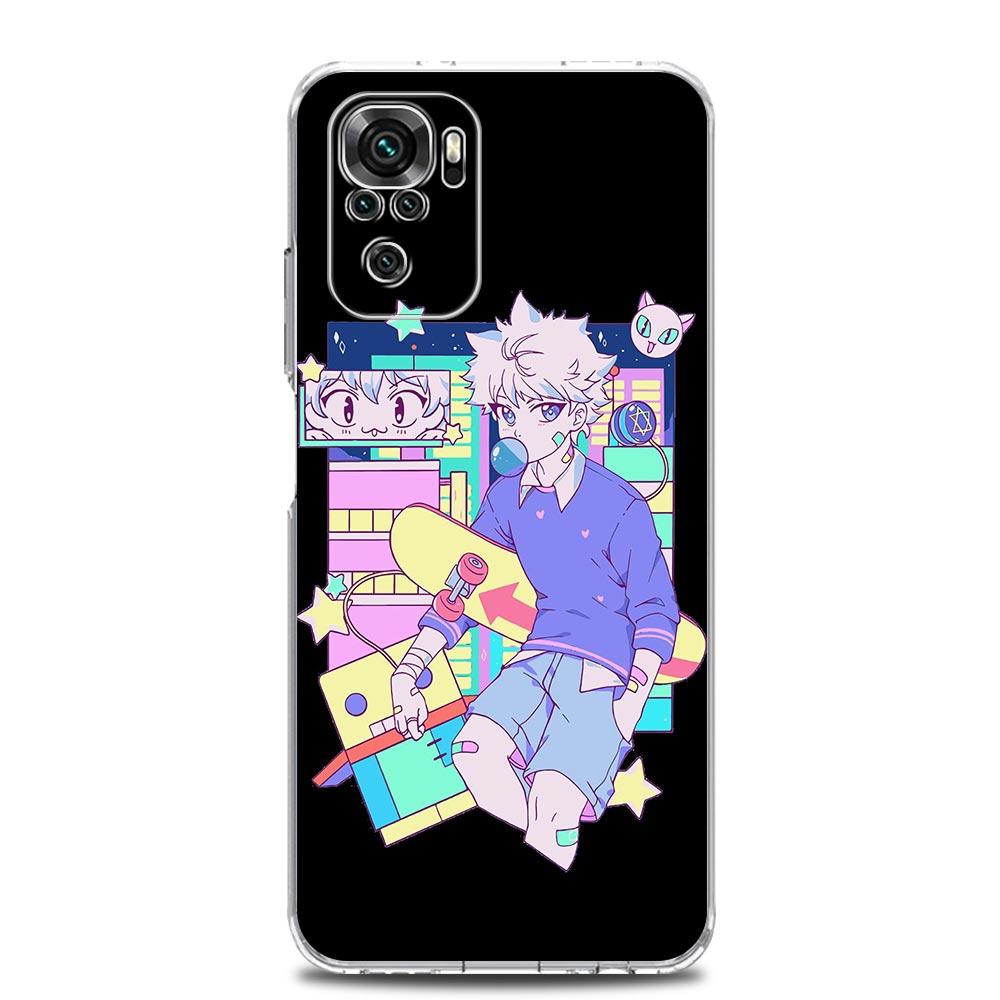 Killua Hunter × Hunter Anime Phone Case For Xiaomi Redmi Note 12 11 9S 9 8 10 Pro Plus 7 8T 9C 9A 8A K40 Gaming Clear Cover