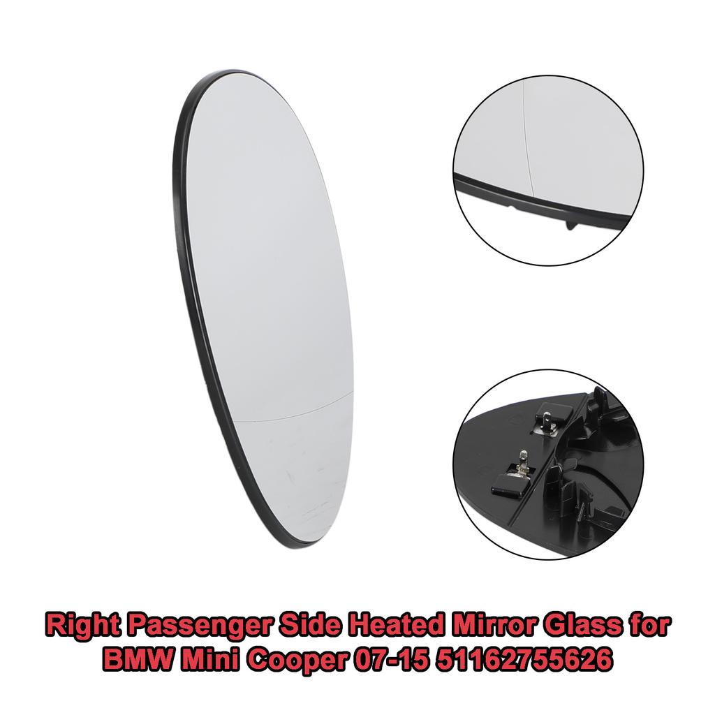 Vetro Specchietto Riscaldato Lato Passeggero Destro per BMW Mini Cooper 07-15 51162755626