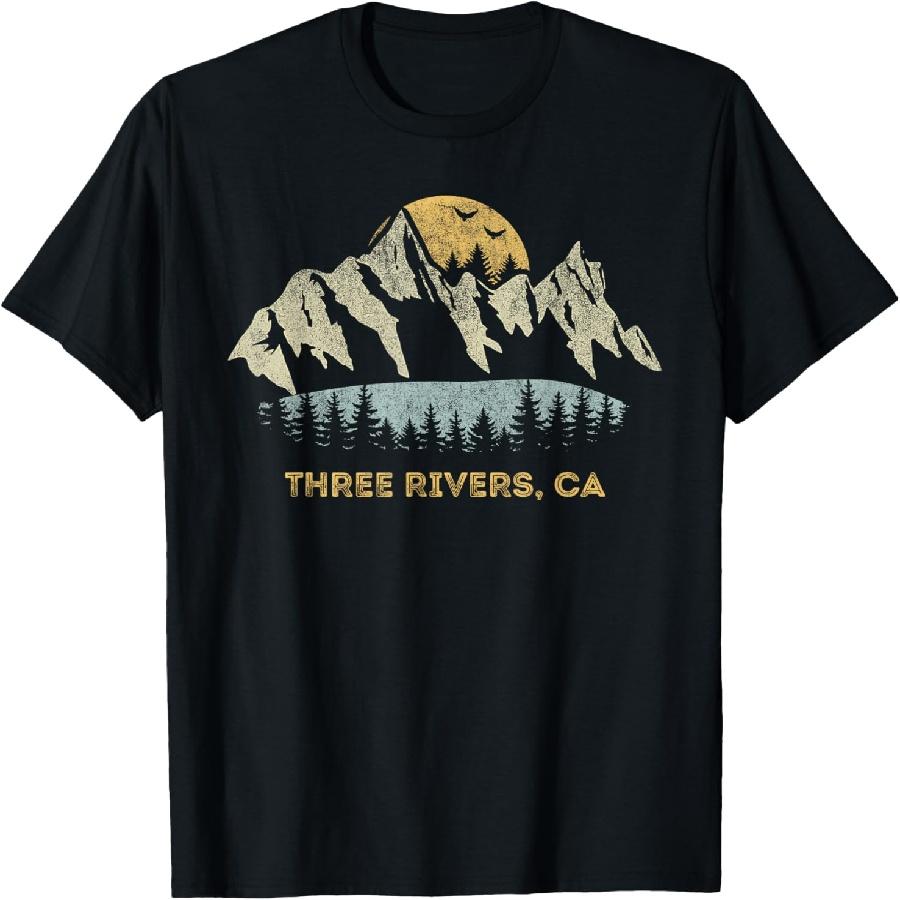 Three Rivers California Mountain Sunset Sunrise CA T-Shirt XXXXXL чёрный