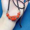 Handmade Woven Red Sand Necklace - Ethnic Style, Trendy Design, Niche Couple Accessory for Women