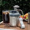 Pure Titanium Thermos Cup: Crystal Ice Flower Cold & Heat Preservation, Tea Infuser, One-Button Open/Close.