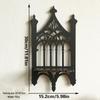 Bohemian Gothic Black Wooden Wall-Mounted Shelf for Bedroom Decor