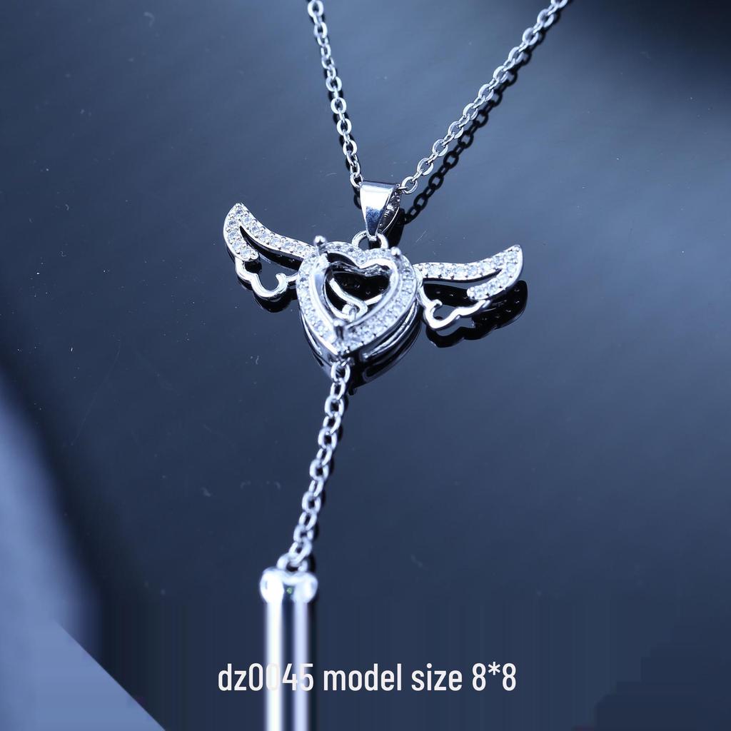 Colier Douăsprezece Constelații 2025 Pandantiv cu Montură Golă 10x10 și Lanț Claviculă