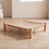 Elevated Pet Cot Wooden Breathable for Living Room