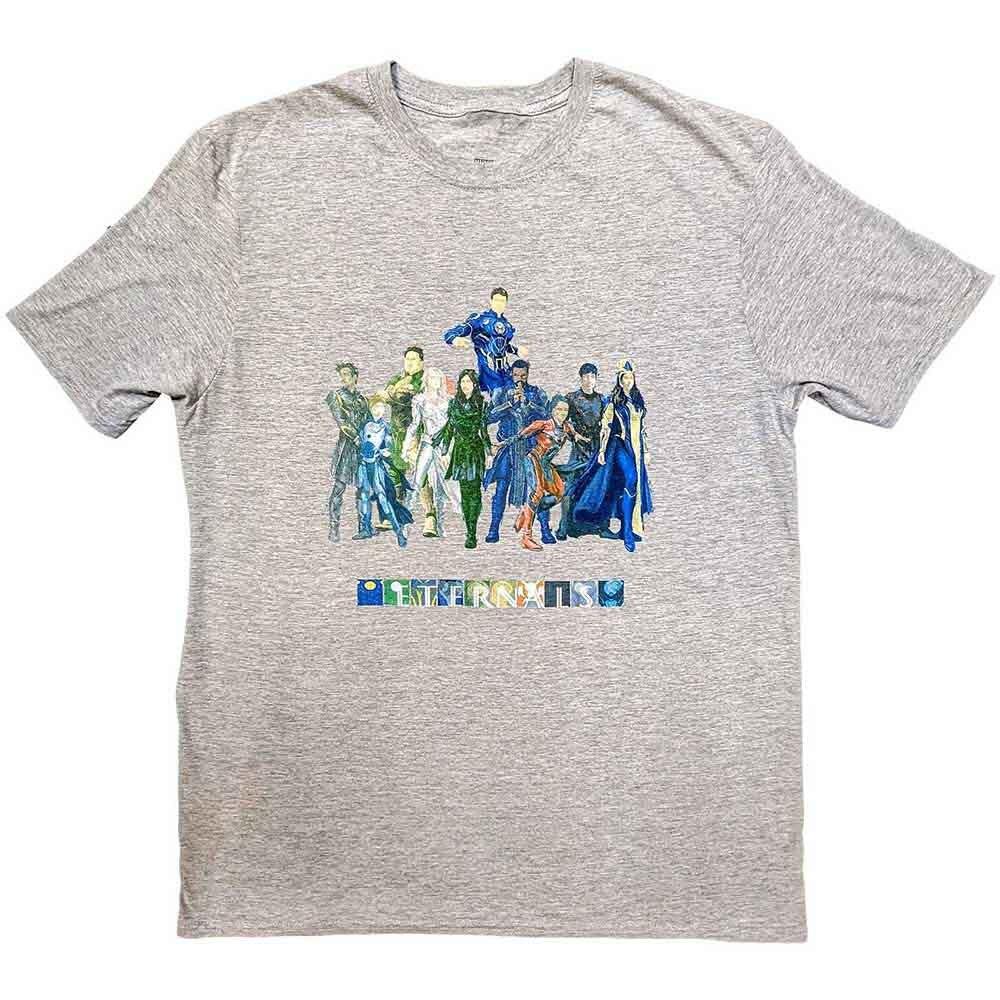 Marvel Comics Unisex T-Shirt: Eternals Colour Block Characters (Large) L