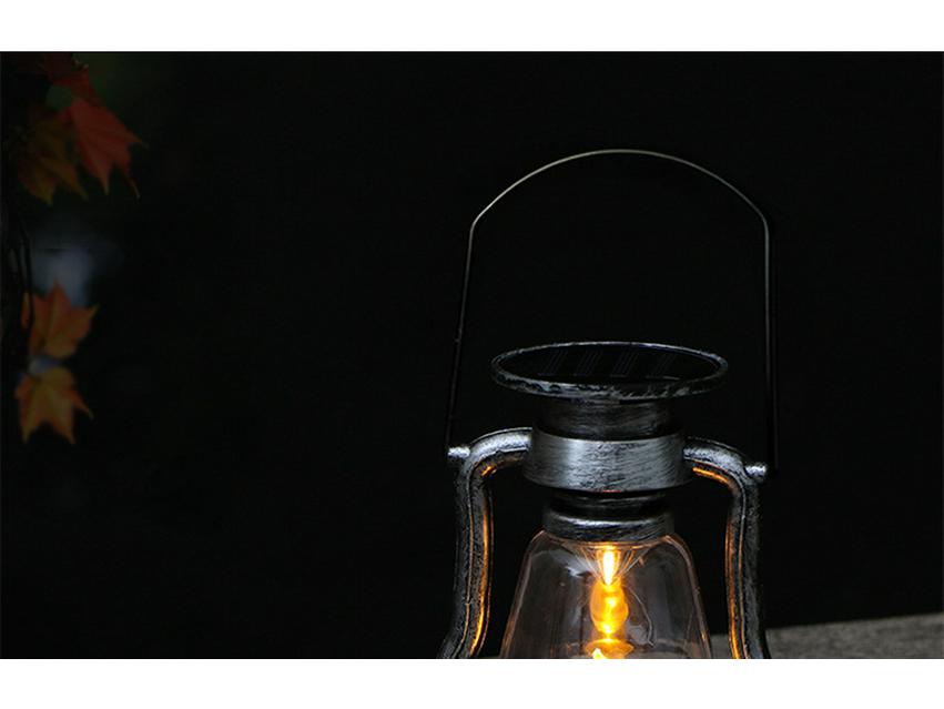 Vintage Solar LED Horse Lantern: Outdoor & Garden Decorative Flame Candle Light