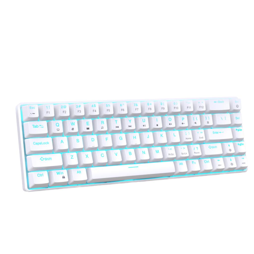 Mini Design Custom 68-Key Wired Mechanical Gaming Keyboard Red Axis Switches USB Type-C RGB Backlit 60% Gamer Keyboard