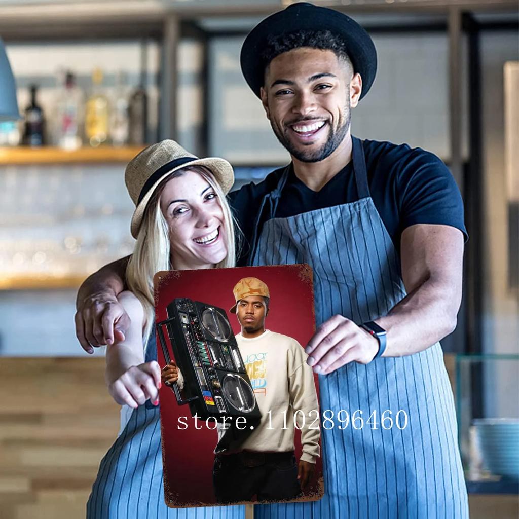 nas rapper Metal Plaques & Signs wall decor Vintage Tin Signs Captain Metal Poster Decor for Bar Pub Club Wall Decoration