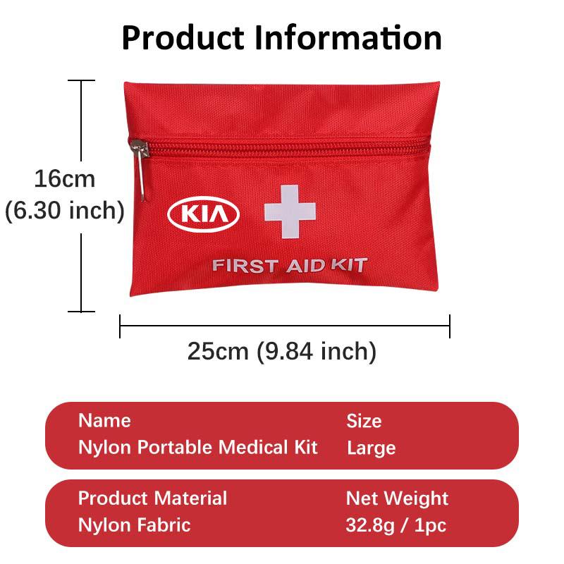 Car Emergency First Aid Pouch Portable Travel Medical Storage Bag For KIA Ceed Sportage Rio K5 K2 Optima Cerato Proceed Venga NI5