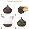 Ultrasonic Wood Grain Aroma Diffuser with Seven-Color LED
