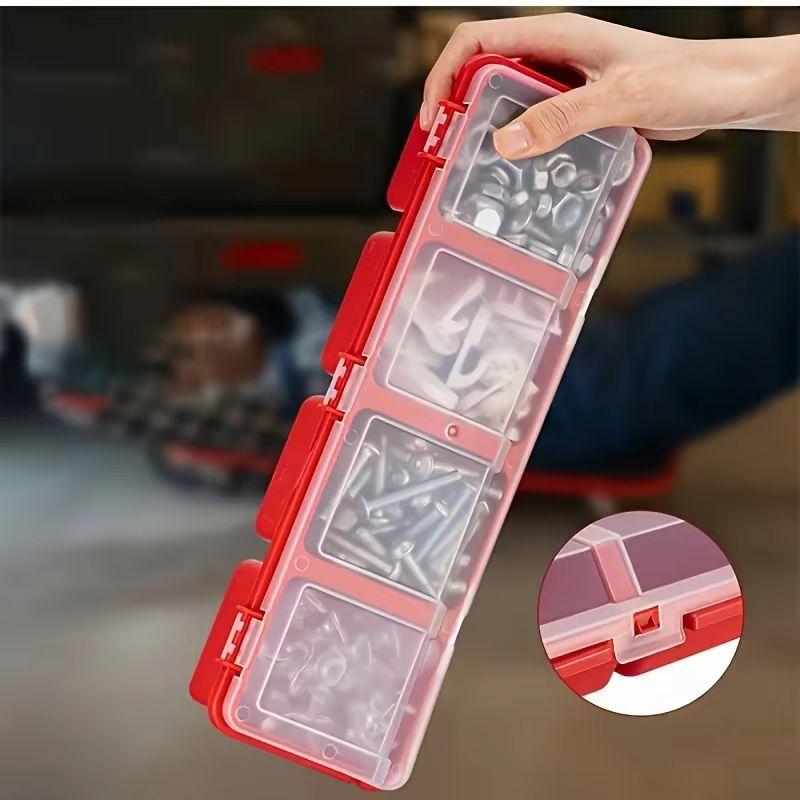 In Stock Multi-Compartment Oblique Mouth Design Organizer Box For Screws Small Parts Durable Plastic Hardware Storage Case