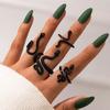 2025 Retro Snake Animal Rings, a Variety of Snake Shapes 4 Pieces Punk Suit Ring Jewelry Women