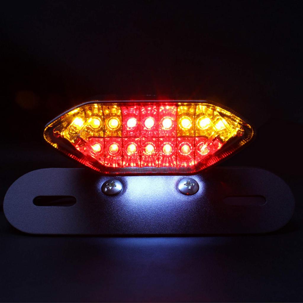 MGMSUNDK E-Mark Certification, DOT Certified, Motorcycle Tail Lamp, Integrated LED, DC12V, Waterproof, Universal Use,