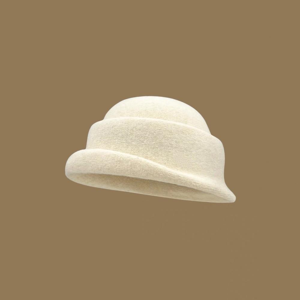 Vintage Looking British Top Hat Beret Woolen Formal Hat Woolen Rolled Edge Cap Fashion Show