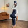 Small High-waist Wide-leg Jeans for Women In Spring and Autumn New High-waist Loose Nine-point Slimming Wide-leg Straight-leg Pants
