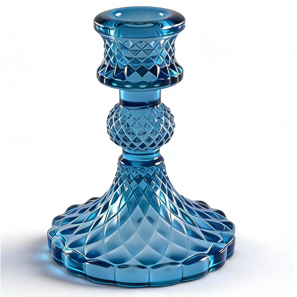 Retro Glass Candlestick Holder for Weddings & Parties