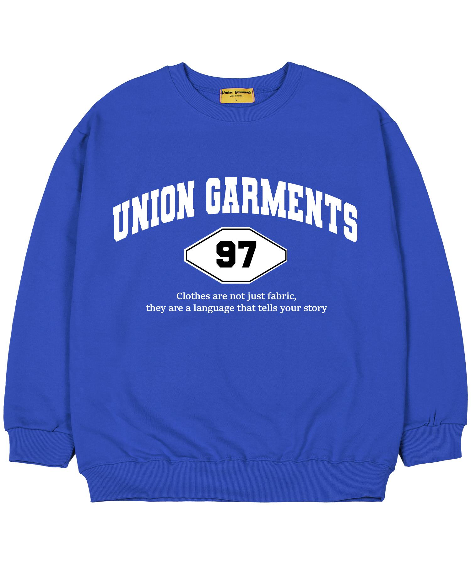 Union Garments [На флисе] 97 Garments Свободная толстовка Синяя L