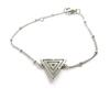 Les Trésors De Lily [M8796] - Bracelet Acier 'Triangle' argenté