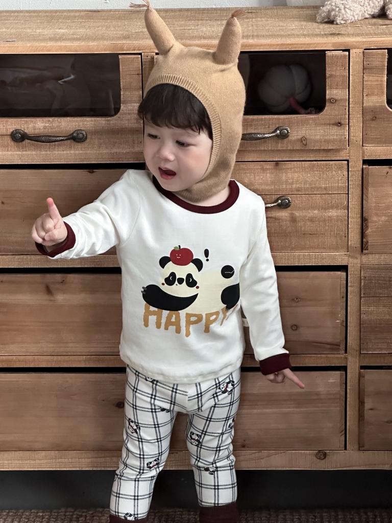 [Upgraded Version] Children's Pajamas and Girls' Class A Long Johns, Long Johns, Wool Pull-up Rack Homewear Set