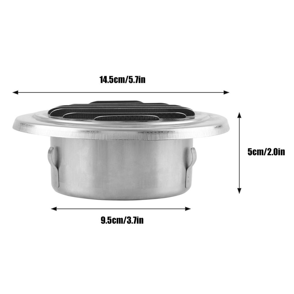 Round Air Vent Silver Exhaust Grill Cap Modern Ventilation Cover  Garage