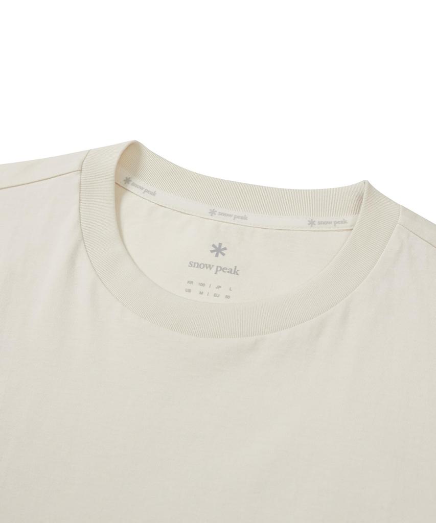 Snow Peak Cotton Camping Gear S/S T-Shirt GS-S26MUFTS78 T-shirt Short Sleeve T-shirt Men's Women's BUTTER IVORY L