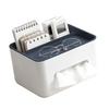 Tissue Box Cover Rectangular Multifunctional Napkin Box Holder with Remote Control Box for Living Room