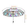 Vintage Stained Glass Auto Umbrella Automatic Stained Glass Wind Proof Umbrellas Rain UV Protection Shade Fashion Accessories