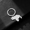 Popular Smooth Venezuela Pendant Keychain for Men & Women - Ethnic Style Stainless Steel Accessory
