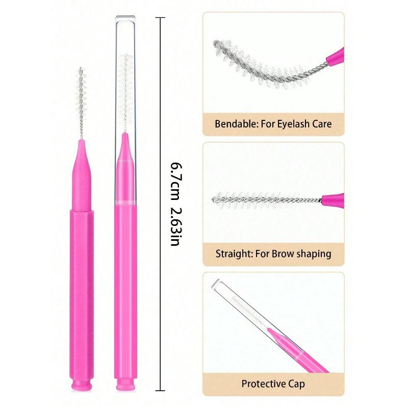 10pcs Micro Eyebrow Brush With Cap For Eyebrow Eyelash Brow Brush Eyebrow Lash Lift And Tint Tools For Brows And Lashes Comb Extensions