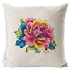 Plant Rose Print Cushion Cover Living Room Sofa Bedroom Children'S Room Linen Decorative Pillowcase 45*45Cm
