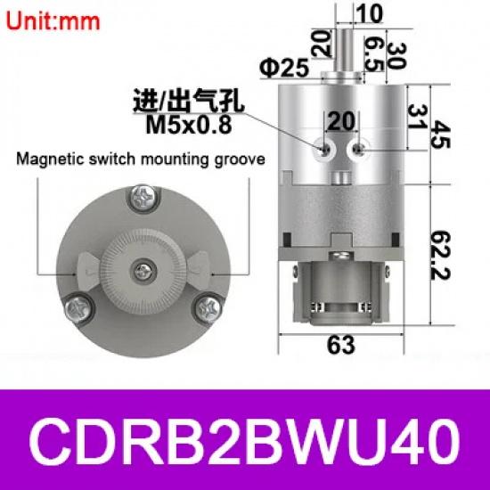 SMC Type Vane Rotary Swing Cylinder CRB2BW CDRB2BW CDRB2BWU 10 15 20 30 40-90S 180S 270S Pneumatic Rotary Actuator