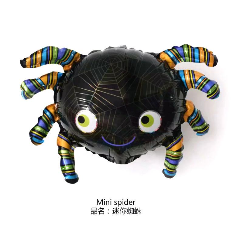 Halloween Aluminum Film Mini Balloon, Bat Black Spider Pumpkin Owl, Halloween Party Scene Arrangement