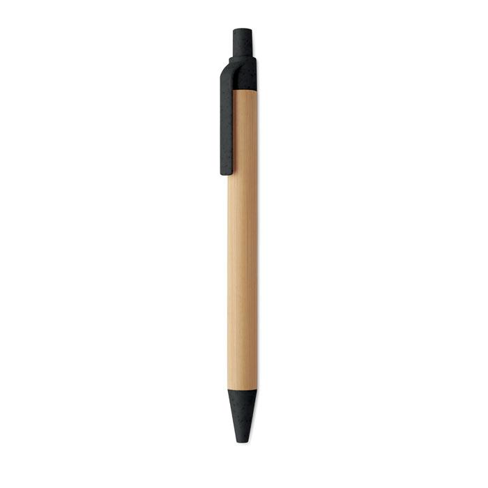 MidOcean Itea Colour Push Button Bamboo & Wheat Straw Ballpoint Pen