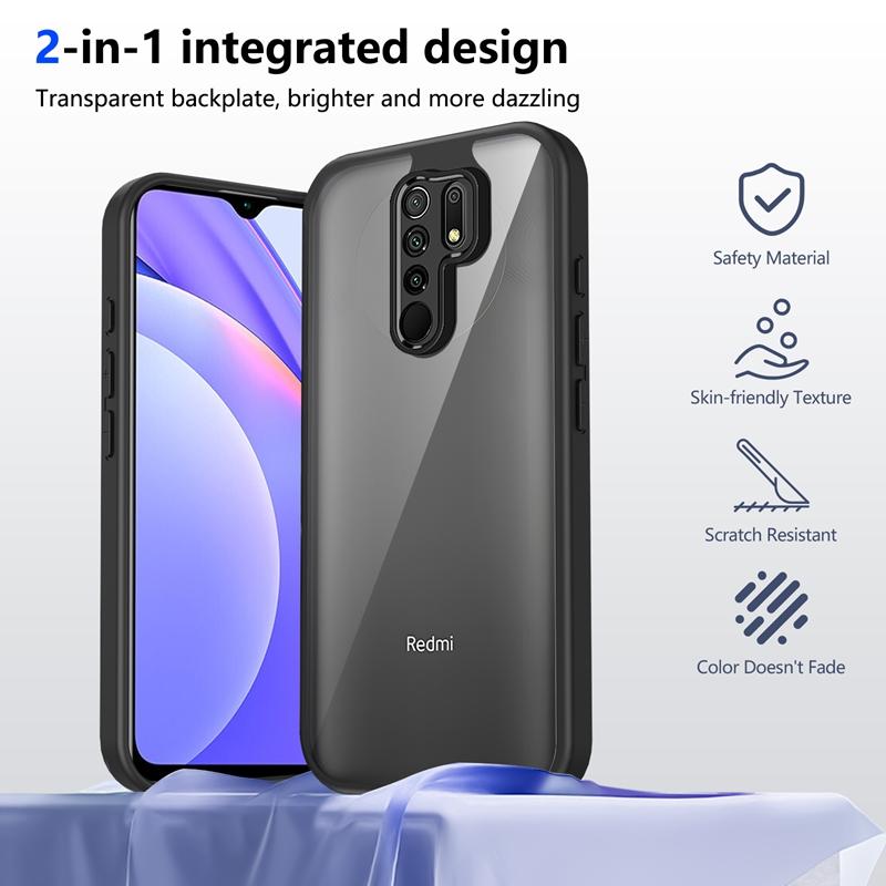 Transparent Silicone Case For Xiaomi Redmi Note 8 7 Note7 Note8 Pro PC Back TPU Bumper Shockproof Clear Phone Cases Cover