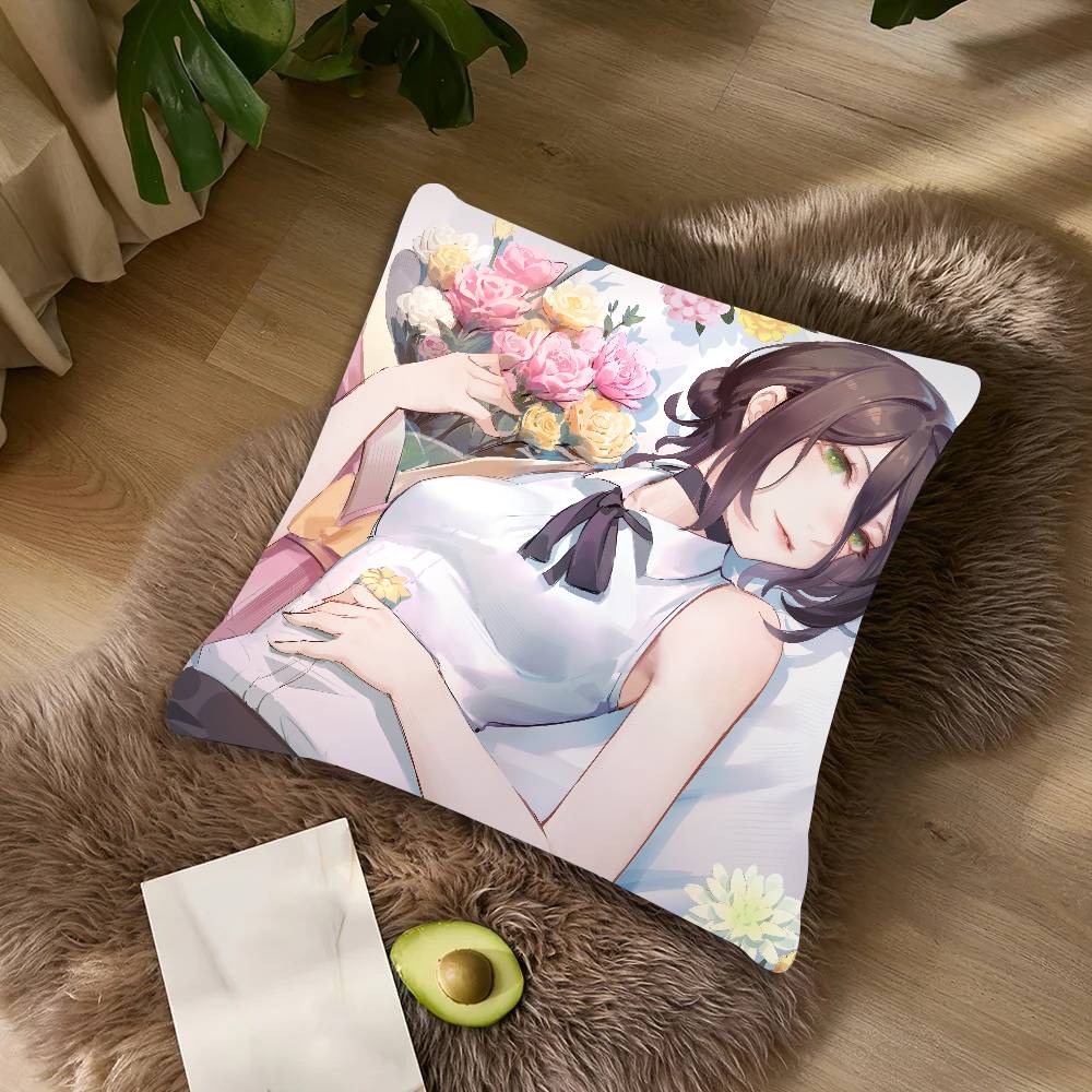 Fashion Hot Girl Reze Anime Pillow Case Cushion Cover Decor Home Throw Pillow Covers For Couch Camping Pillow Cover Decorations