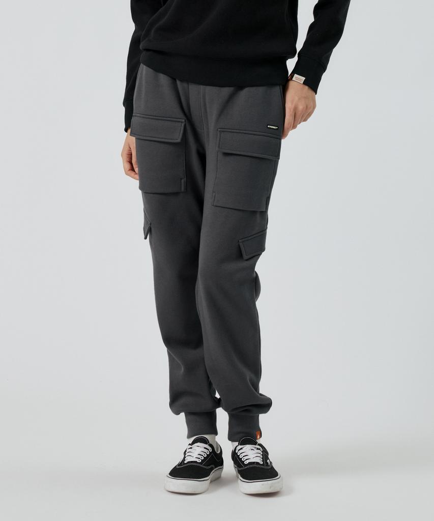 HYPERREET Double Fleece Cargo Jogger Pants [Charcoal]_Hf4Tp069