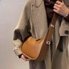 Vintage Half-moon Shoulder Bag For Women Soft Leather Underarm Bag New Crossbody Handbag Luxury Brands Armpit Bag