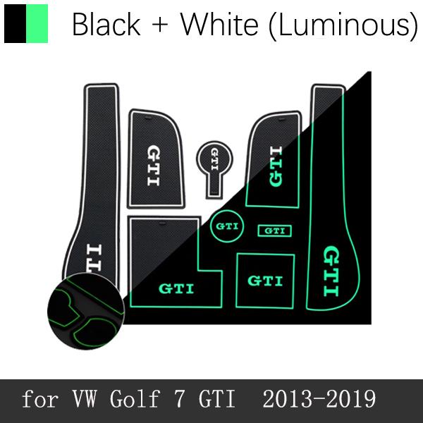 Protiskluzové podložky s drážkou Gate Mat Cup Groove Pad pro VW Volkswagen Golf 7 Mk7 GTI R 2013 2014 2015 2016 2017 2018 Hole Pad Car