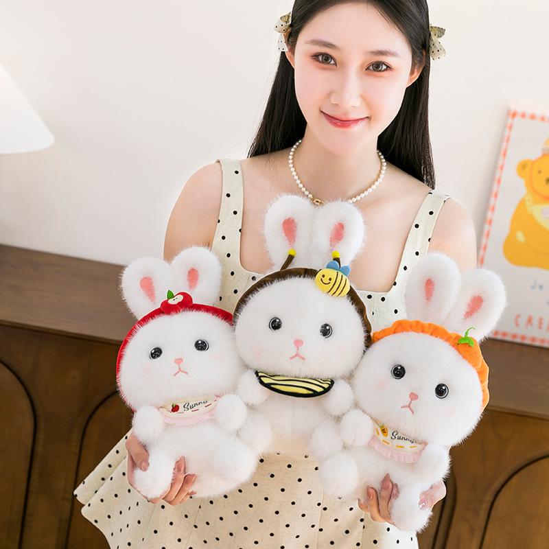 New Creative Fruit Strawberry Rabbit Plush Doll Doll Children's Transformation Rabbit Toy Doll Gift