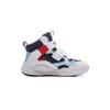 Li Ning Kids Comfortable Versatile High-Top Sneakers Kids Sneakers Standard-White Deep-Navy-Blue Aurora-Blue YKNT150-7